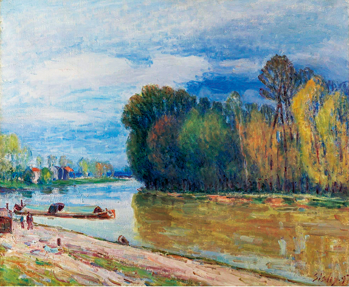  阿尔弗莱德·西斯莱 Alfred Sisley—— 春天清晨的卢万河